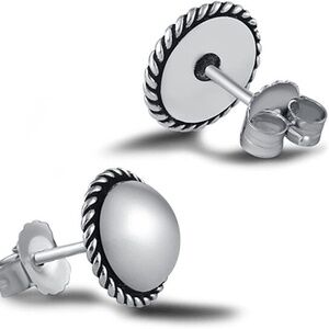 NEW S925 Balinese Half Ball Stud Earrings